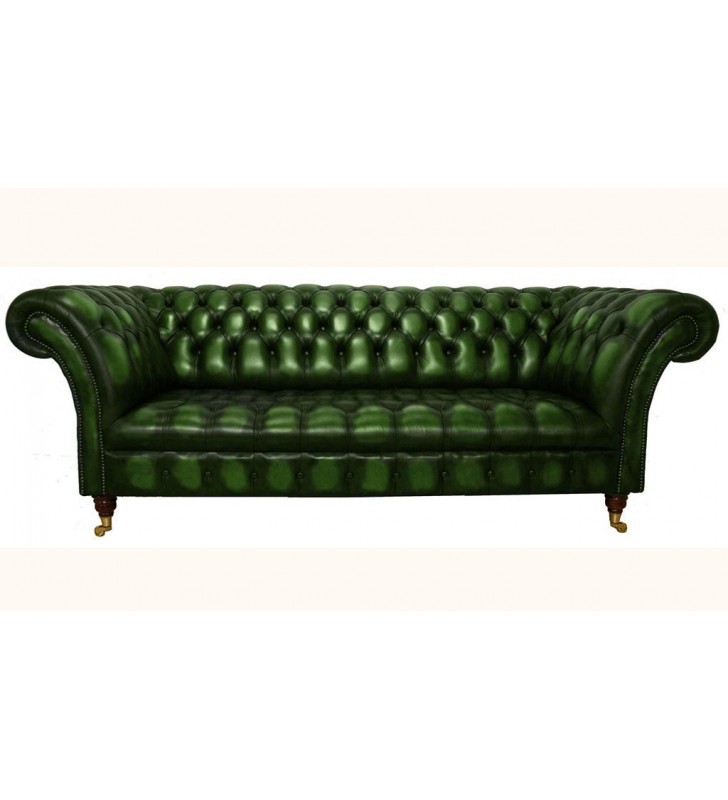 Chesterfield Balm Genuine Leather, Antique Leather Sofa