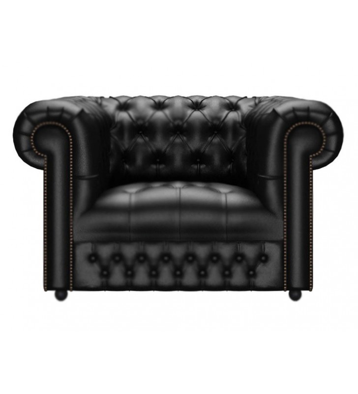 Black Chesterfield Chair, Black Leather Chesterfield Style Sofa